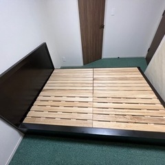 【終了】ダブルベッド　大塚家具IDC マットレス付き