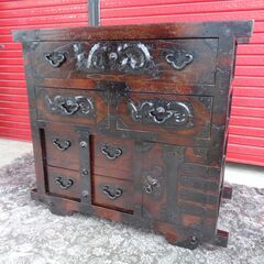 車箪笥/民芸家具 幅92×奥行42×高さ84.5㎝ 中古