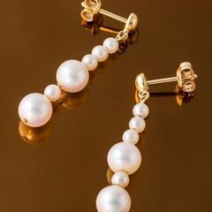 K18 ベビーパール スイングピアス 品番p21-288