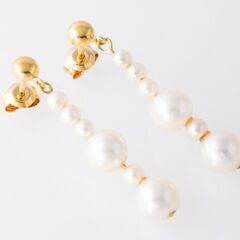 K18 ベビーパール スイングピアス 品番p21-288