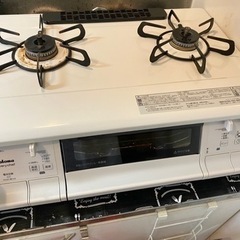 【ガスコンロ】　都市ガス　グリル両面焼き　油温度調整有り