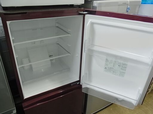 西岡店 冷蔵庫 157L 2ドア 2017年製 アクア ワインレッド AQR-16F AQUA