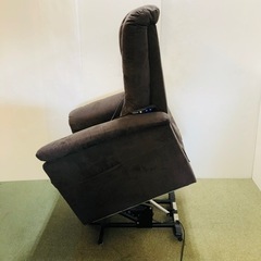 美品　電動立ち上がり　リクライニングソファ　スウェード　グレー色