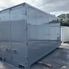 No.652 アルミバン 2ｔロング 車  アルミ 箱 バイク 倉庫 トラック コンテナ 米 保管庫 物置 DIY