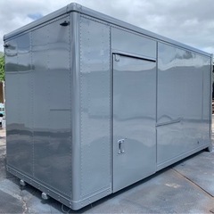 No.652 アルミバン 2ｔロング 車  アルミ 箱 バイク 倉庫 トラック コンテナ 米 保管庫 物置 DIY