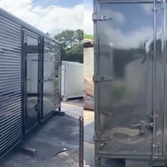 No.650 アルミバン 2ｔ ロング  車  アルミ 箱 バイク 倉庫 トラック コンテナ 米 保管庫 物置 DIY