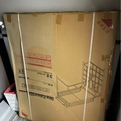 LOWYA ロウヤ ロフトベッド 階段 宮 コンセント付 ベッド ロフト パイプベッド セミダブル ブラック