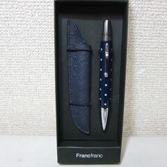 未使用☆Francfranc フランフラン ボールペン 革のケース付
