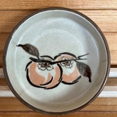 断捨離sale★No.142/昭和食器1枚の価格で3枚柿の絵の小...