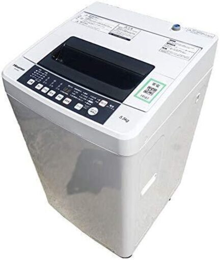 洗濯機  （中古品） 5.5kg hisense hw-e5502 2018年製　ホワイト　値下げ可能