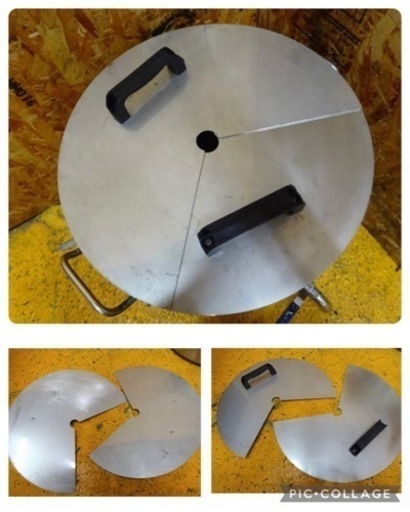 790-015) 蛇口付き ステンレス 寸胴鍋 洗浄ブラシ付き W485D530H450 二