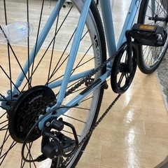 【✨ブルーグレイ❗️✨通勤❗️✨通学❗️✨デリバリー❗️✨】OUTER LIMITS/アウターリミッツ 700cクロスバイク 6段変速ギア付き ブルーグレイ  自転車 