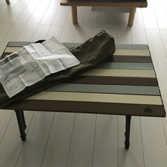 【美品】ロゴス折り畳み式昇降テーブル