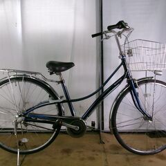 C214　限定特価　整備済み★ブリヂストン　ロココロイヤル　ベルト★ 中古自転車 【青　27インチ 】