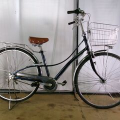 C217　限定特価　整備済み★ブリヂストン　ロココロイヤル　ベルト★ 中古自転車 【青　27インチ 】