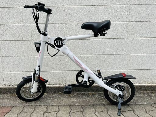 新品!! 折り畳み 電動アシスト自転車 自転車 電動自転車 公道走行可能 軽量 BRロゴ ホワイト 白 本州限定