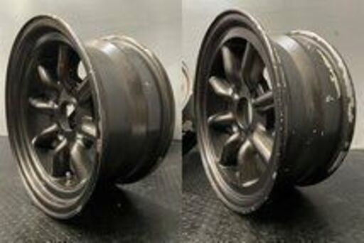 旧車ホイール ワタナベ タイプA 14インチ 4本 7J/6J4HPCD114.3約+6/約+18 希少　(VHH317) クレジットカード QRコード決済可能