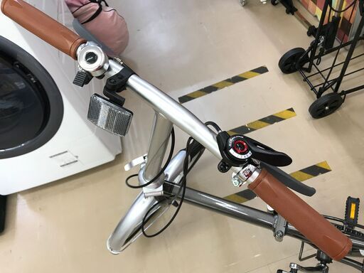 ✨カインズ　中古美品　2020年製　折り畳み自転車　オリーブグレー✨うるま市田場✨
