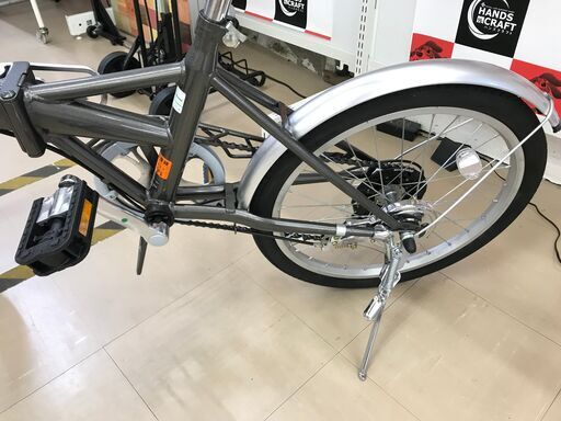 ✨カインズ　中古美品　2020年製　折り畳み自転車　オリーブグレー✨うるま市田場✨