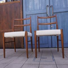 ACTUS(アクタス)で取り扱われていた飛騨の家具メーカーnissin(日進木工)のNatural Basic(ナチュラルベーシック)BSC-502 ナラ材 ダイニングチェア/カバーリング 2脚セットCI227