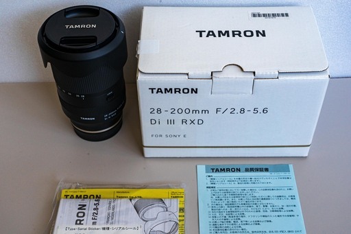 美品・2022年4月購入・保証有・保護フィルター付】TAMRON タムロン 28-200mm F2.8-5.6 Di III RXD SONY Eマウント A071