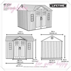 LIFETIME ライフタイム  収納庫 物置 倉庫 屋外 大型 小屋  コストコ COSTCO