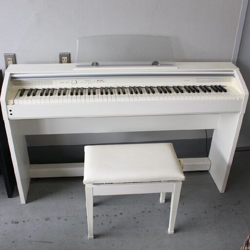 【神奈川pay可】T378) カシオ 電子ピアノ 2012年製 Privia PX-750WE 88鍵 音色数18 椅子付き 録音機能 楽器 プリヴィア CASIO 直取り/自社配送限