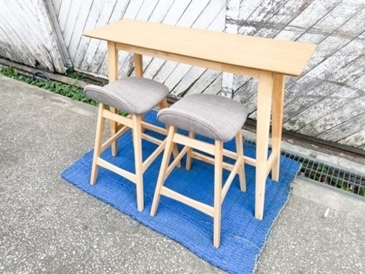 ニトリ　カウンターテーブル　フィルン　チェアセット