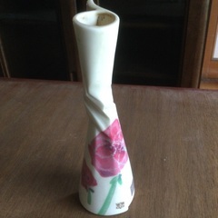 【ネット決済・配送可】花瓶　長径 7(cm)　 高さ 23(cm)