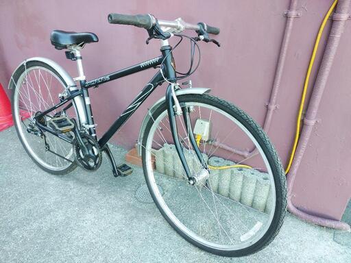 防犯登録料込み！札幌市内配達無料。中古380サイズクロスバイク ブラック！