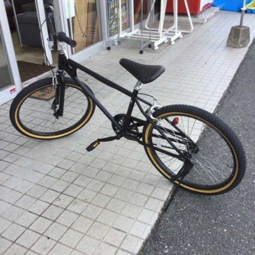 【✨タイヤしっかり❗️デリバリーに❗️ブラック❗️✨】24インチビーチクルーザー バイク 自転車 オシャレ