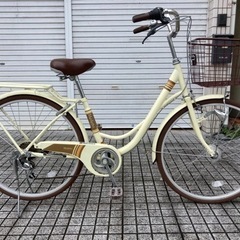 26インチ自転車】美品❗️6段変速 LEDオートライト付き 若林自転車 浜大津