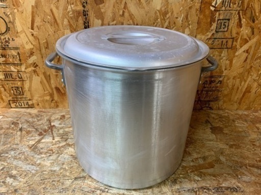 (5719) アルミ 寸胴鍋 39cm 45L 蓋付き 業務用 飲食店 厨房 店舗用品