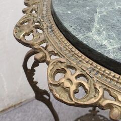 アンティーク家具　オニキスの大理石　花瓶置きスタンド