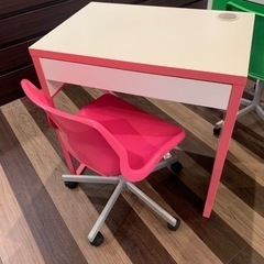 IKEA 子供机　椅子　ピンク