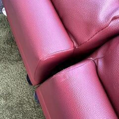 本革カウチソファ ニトリ ロゾ4 RED LC ホンガワ レッド色 定価・149,000円  💳自社配送時🌟代引き可💳※現金、クレジット、スマホ決済対応※【送料に設置込】