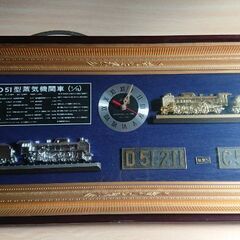 (お話し中)SUMISEKI D51型蒸気機関車 額時計