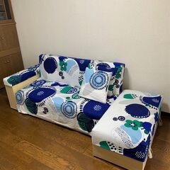 ☆ソファーベッド（色：ベージュ×ナチュラル）中古☆