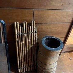 【差し上げます】竹の置物　花器