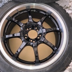 深リム17インチ ホイール 4本 5穴100-114.3マルチ