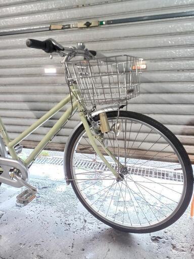 自転車中古　内装3段変速　ステンレスカゴ鍵付き　タイヤ26インチ