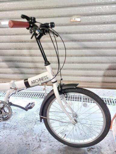 自転車中古折り畳み ARCHNESS 外装6段変速 ライト付き タイヤ20インチ