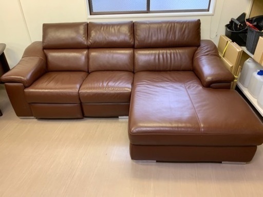(値下げ)本革ソファー　大型　栗田家具