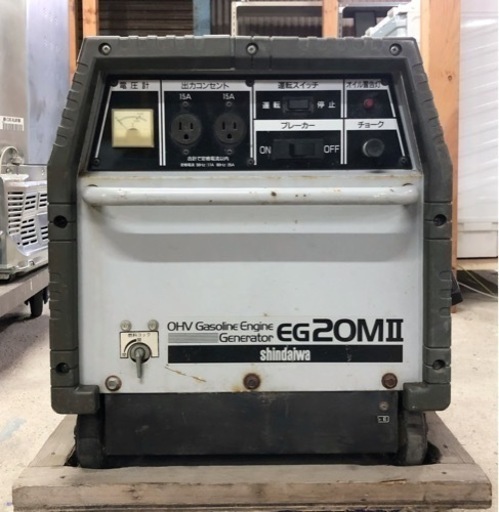 KOG-025 防音型発電機　ガソリンエンジン　EG20M2-B 新ダイワ 動作未確認 ジャンク扱い