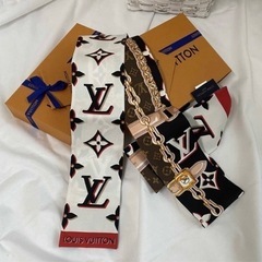 LOUIS VUITTON ルイ・ヴィトン M76733 スカーフ 新品同様 ホワイト