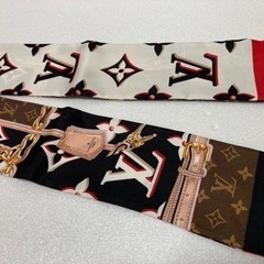 LOUIS VUITTON ルイ・ヴィトン　M76733 スカーフ　新品同様　ホワイト・ネイビー　正規品