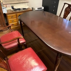 ダイニングテーブルセット　桜の木　アンティーク