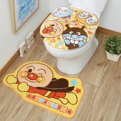 アンパンマン　トイレ2点セット　トイレマット&トイレカバー