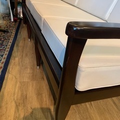 US ヴィンテージ　3Pソファ　カリモク家具