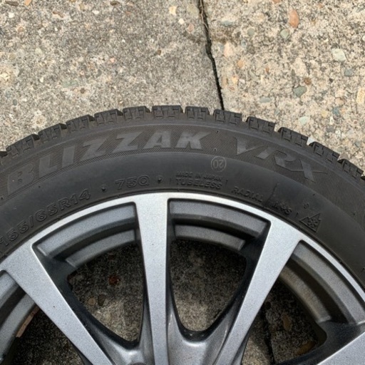ほうとう爺 スタッドレス BLIZZAK VRX 155/65R14 BLIZZAK VRX 155/65R14 4本アルミホイールスタッドレスタイヤ